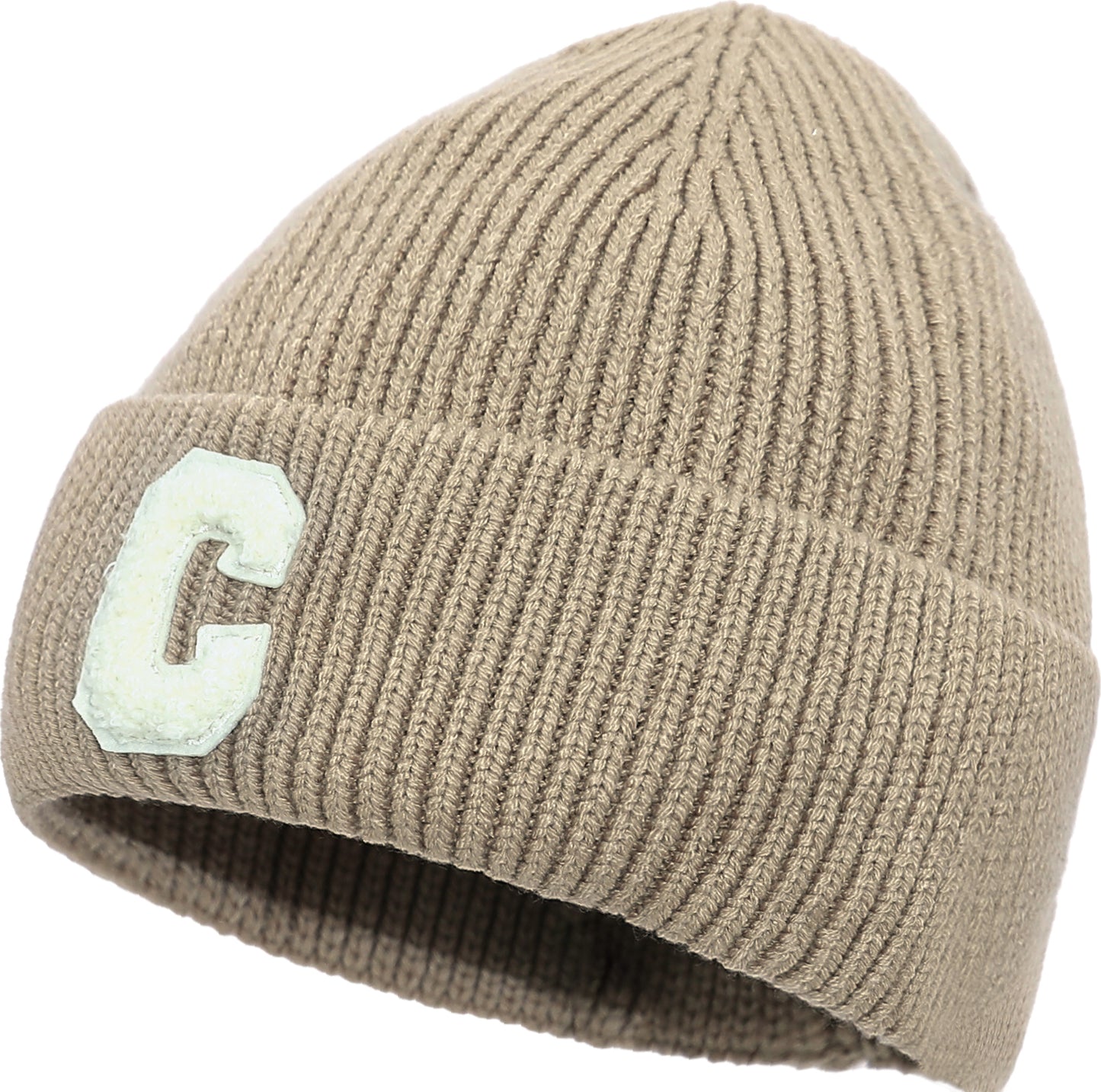 Strickmütze mit "C" Patch