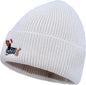 Strickmütze mit Dackelmotiv