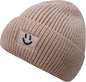 Strickmütze mit Smiley-Rippenstrick