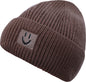 Strickmütze mit Smiley-Rippenstrick